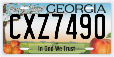 GA license plate CXZ7490