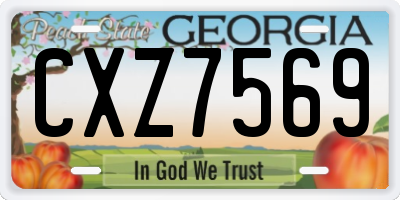 GA license plate CXZ7569