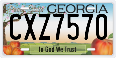 GA license plate CXZ7570