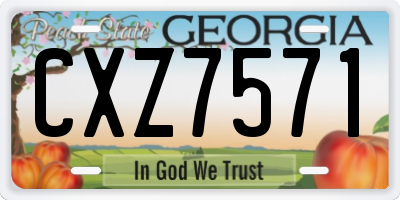 GA license plate CXZ7571