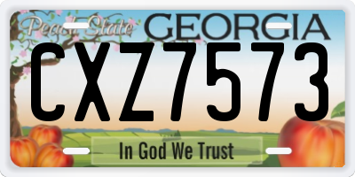 GA license plate CXZ7573