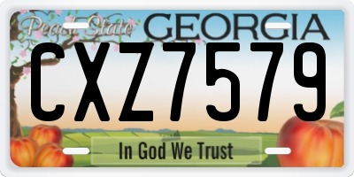 GA license plate CXZ7579