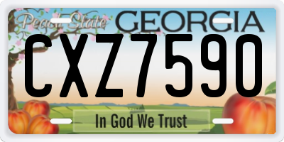 GA license plate CXZ7590