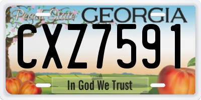GA license plate CXZ7591