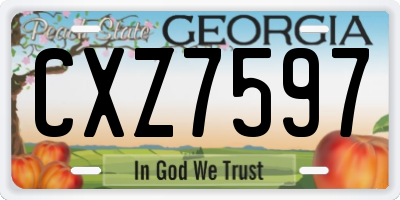 GA license plate CXZ7597