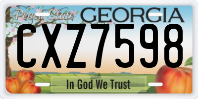 GA license plate CXZ7598