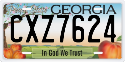 GA license plate CXZ7624