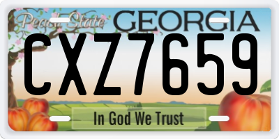 GA license plate CXZ7659