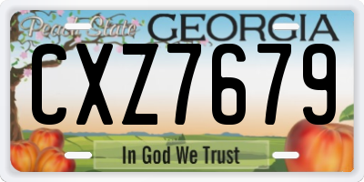 GA license plate CXZ7679