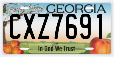 GA license plate CXZ7691