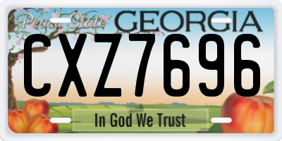 GA license plate CXZ7696