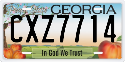 GA license plate CXZ7714