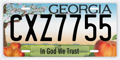 GA license plate CXZ7755