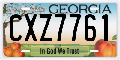 GA license plate CXZ7761
