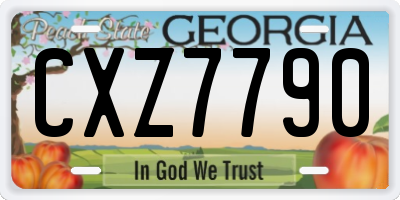 GA license plate CXZ7790