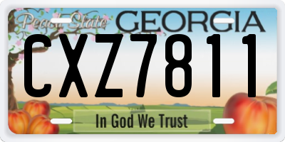 GA license plate CXZ7811