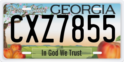 GA license plate CXZ7855