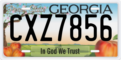 GA license plate CXZ7856