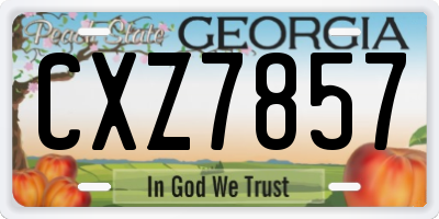 GA license plate CXZ7857