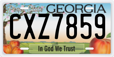 GA license plate CXZ7859