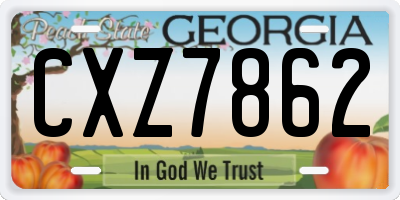 GA license plate CXZ7862