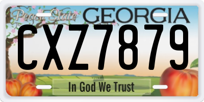 GA license plate CXZ7879