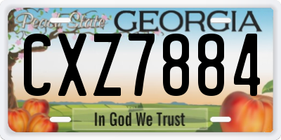 GA license plate CXZ7884