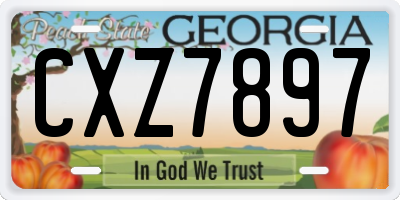 GA license plate CXZ7897
