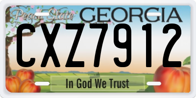 GA license plate CXZ7912