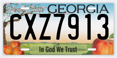 GA license plate CXZ7913