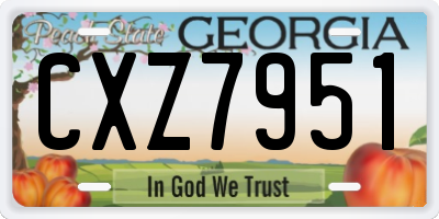 GA license plate CXZ7951