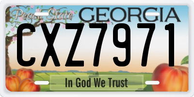 GA license plate CXZ7971