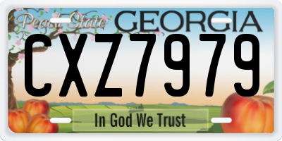GA license plate CXZ7979