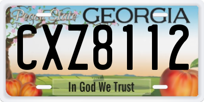 GA license plate CXZ8112