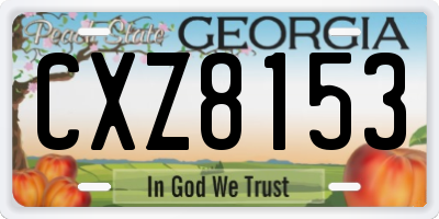 GA license plate CXZ8153