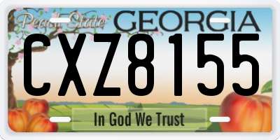 GA license plate CXZ8155
