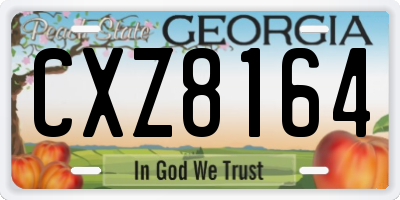 GA license plate CXZ8164