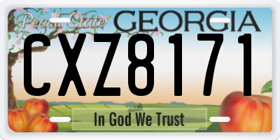 GA license plate CXZ8171