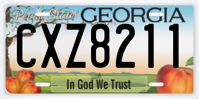 GA license plate CXZ8211