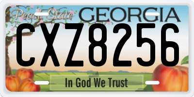 GA license plate CXZ8256