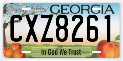 GA license plate CXZ8261