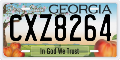 GA license plate CXZ8264