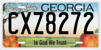 GA license plate CXZ8272