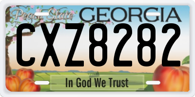GA license plate CXZ8282