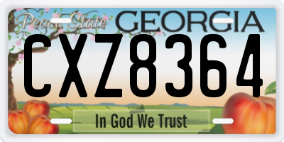 GA license plate CXZ8364