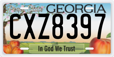 GA license plate CXZ8397