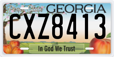 GA license plate CXZ8413