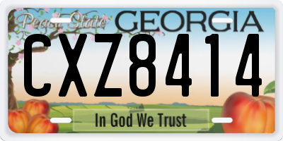 GA license plate CXZ8414