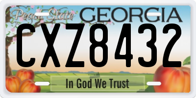 GA license plate CXZ8432