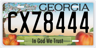 GA license plate CXZ8444